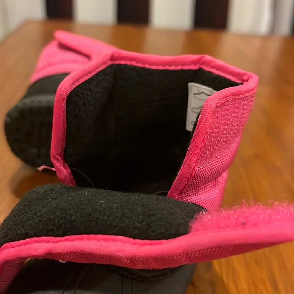Polo Ralph Lauren Fuchsia Winter Crib Booties Boots Shoes Infant Baby Girls Sz 2